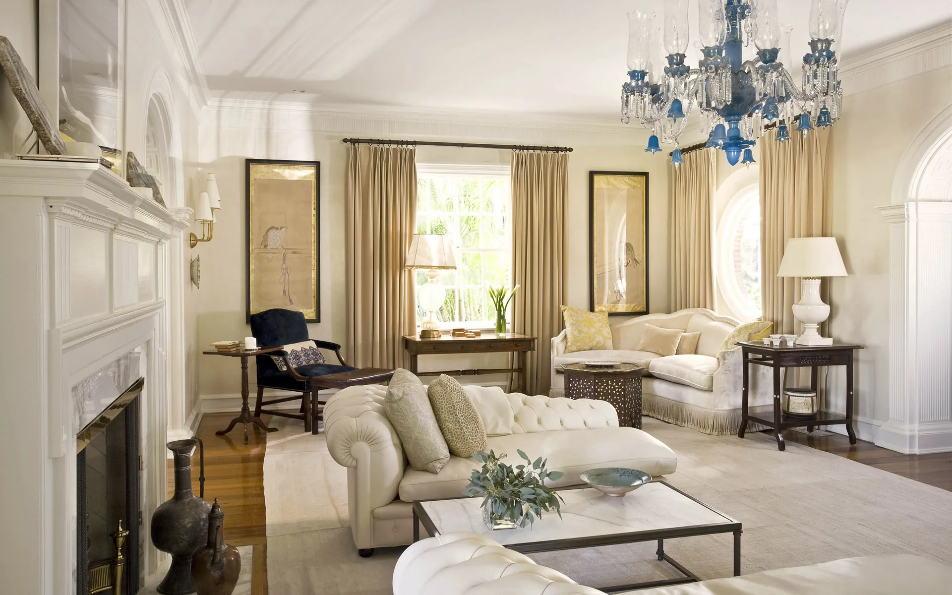 Elegant neutral living room
